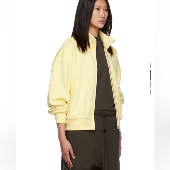 NWT FEAR OF GOD ESSENTIALS Yellow Full Zip Jacket - Picture 2 of 4